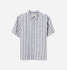 Black And White Striped Shirt And Shorts The Linen Relaxed Fit Short Sleeve Shirt Men Clothing Linen Shirt Stripes Striped Shirt Men White Linen Pants Men Mens Linen Pants