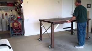 Browse a wide selection of folding table options on houzz, including folding picnic table and small folding card table designs in plastic, metal or wood. Foldup Fold Down Work Table Detachable Moveable Youtube