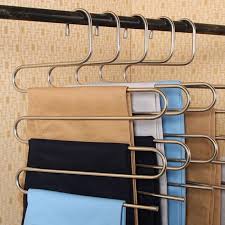 Clothes Hanger Steel Stainless Steel Multi Layer Trousers Hanger Clothes Hanger Hanger Storage Pant Hangers