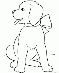 This gorgeous puppy dog colouring page is perfect for the youngest children, with its big bold lines and cheeky face! Dog And Cat Coloring Pages Coloring Home