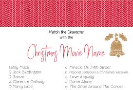 But some, like the classic christmas . Match The Character With The Christmas Movie Name Game