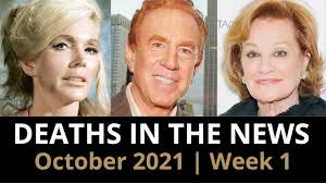 Deaths in the News (October 2021, Week 1) and Reactions