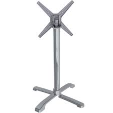 Just like the name says, these posts are designed to bolt or attach to the floor, provide a secure connection and ensure the most rigidity for extended real world usage. Flat Tech Sx26 26 X 26 Self Stabilizing Polished Aluminum Bar Height Table Base With Flip Top Mechanism