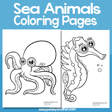 Über 7 millionen englischsprachige bücher. Easy Sea Animals Coloring Pages