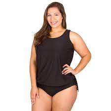 Wear Your Own Bra Plus Size Swimwear Top Solid Black Plus Size Swimwear Plus Size Swimsuit Tops Plus Size Swimsuits