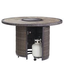 Outdoor lounge sets… but not as you know them. Springdale 7 Piece High Dining Set With Firetable Home Scorez