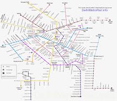 Delhi Metro Train Route Map