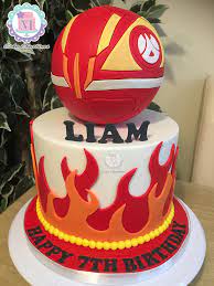 William's bakugan cake strawberry cake, mmf, buttercream, gumpaste this was two tiers of strawberry cake with crusting buttercream frosting. Bakugan Fondant Cake 7th Birthday Cakes 7th Birthday Cakes For Boys Boy Birthday Cake