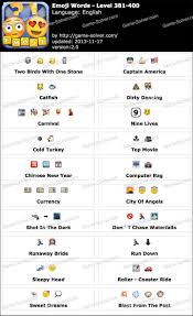 Emoji Words Level 381 400 Emoji Words Emoji Sentences Emoji Combinations