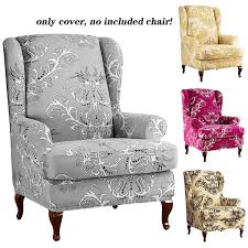 Check spelling or type a new query. Floral Print Stretch Protector Wingback Chair Covers Recliner Wing Arm Sofa Cover Slipcover Wish