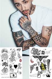 July 14, 2016 · zayn malik got a uv tattoo of a star wars lightsaber inked on the middle finger of his right hand, by jon boy. Zayn Malik Inspired Temporary Tattoos 2017 Complete Set 2 Etsy