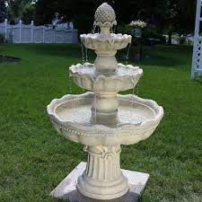 Astoria Grand Duque Fiberglass 3 Garden Fountain Water Fountains Outdoor Patio Water Fountain Garden Water Fountains