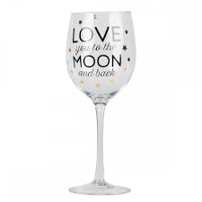 Each glass features a special phase of the moon along with the meaning associated with that moon phase. Love You To The Moon And Back Golden Stars Wine Glass Sass And Belle Design 24 Gifts