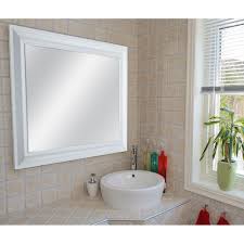 Masterpiece Decor 22 5 In X 28 5 In White Framed Mirror 82011 The Home Depot White Mirror Frame Master Bathroom Decor Mirror Frames