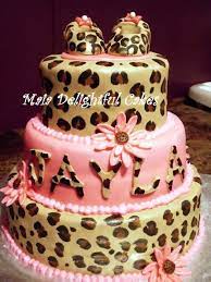 Leopard Print Baby Shower Cake Baby Shower Cakes Shower Cakes Cake