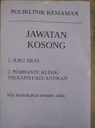Senarai jawatan kosong jan 2021. Jawatan Kosong Kemaman
