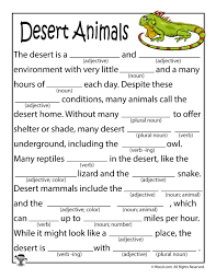 These printable halloween mad libs make a great activity for kids in the month of october as we gear up for halloween fun together. Desert Animals Printable Mad Lib Woo Jr Kids Activities