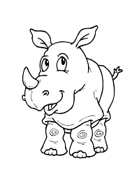 Choose a nice bright colour for this dog bowl, then colour in the dog food too! Rhinoceros Cartoon Animals Coloring Pages For Kids Printable Free Animal Coloring Books Animal Coloring Pages Zoo Animal Coloring Pages