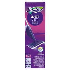 Swiffer Wetjet Mop Starter Kit 1 Mop 5 Pads 1 Floor Cleaning Solution Walmart Com Walmart Com