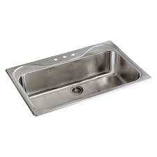 3 hole single bowl kitchen sink
