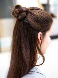 der half bun 5 verschiedene styles kurzanleitung hipster frisur haare flechten anleitung einfach frisuren