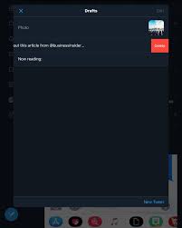 Tap and hold on the compose button in the upper right hand corner of the main timeline view.; How To Find Drafts On Twitter And Create Or Delete Them
