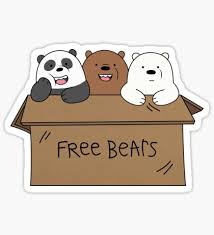 We Bare Bears Fan Art Seni Buku Boneka Hewan Tanda Kayu