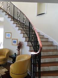 By iron age manufacturing ltd. Interior Wrought Iron Stair Rail With Lateral Scroll Ending And Wood Cap Traditional Staircase Orlando By Deland Metal Craft Co Houzz