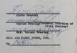 Elvis Presley Authentic Signed 8.5x14 4 Page Contract Rider PSA/DNA  #AJ05664