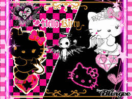 Touched up, cropped and adopted for wallpaper use by minh tan, digitalcitizen.ca. Hello Kitty Grunge Goth Aesthetic Wallpaper Novocom Top