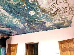 Ceiling murals are painted directly on ceilings. How To Install Peel Stick Ceiling Wallpaper Eclectic Twist