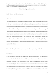 Pdf Online Othering An Introduction