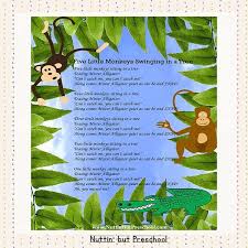 Five Little Monkeys Swinging In A Tree Nuttin But Preschool Aligatorcraft Little Monkeys Nuttin Preschool