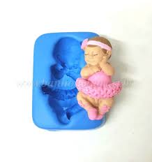 Molde De Silicone Bebe Bailarina Banho De Lua