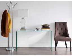 Visio Glass Console Table Console Table Living Room Living Room Accent Tables Entryway Table Decor