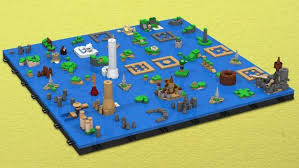 The Legend Of Zelda The Wind Waker S Sea Chart As A Lego Microbuild Wind Waker Legend Of Zelda Lego