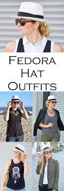 Black White Fedora Hat Outfit Ideas For Women In Spring Summer And Fall Hatsforwomenspring Fedora Hat Outfits Hat Fashion Women Outfits With Hats