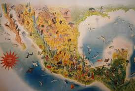 Mapa de la republica mexicana con nombres y division politica tamaño carta Mapa De La Republica Mexicana Map Miguel Covarrubias Mexico Estilo Mexicano