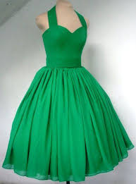 A Stunning Halter Neck 50s Cocktail Dress In Light Emerald Green Chiffon 275 00 Via Etsy Vintage Dresses 1960s Dresses Beautiful Dresses