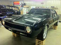 67 Ghost Stripes Black Powder Coated Billet Grille Without Parking Lights No Front Bumper 68 Camaro Camaro 67 Camaro