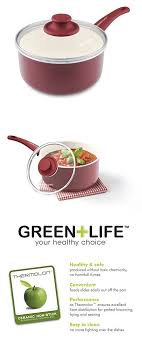Greenlife Soft Grip Ceramic Non Stick 3qt Covered Saucepan Burgundy Ceramic Non Stick Convenience Food Ceramics