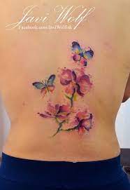 Javiwolfink Tattoos Sternum Tattoo Watercolor Tattoo Flower