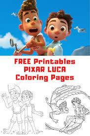 Show your kids a fun way to learn the abcs with alphabet printables they can color. Free Pixar Luca Coloring Pages Guide For Geek Moms