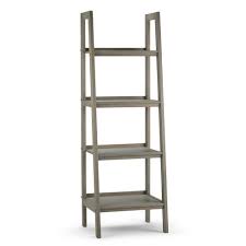 Finnley sub module etagere bookcase gracie oaks wayfair north america 72 X24 Hawkins Solid Wood Ladder Shelf Distressed Gray Wyndenhall Target