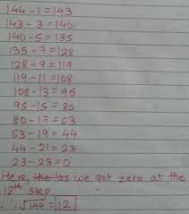 For example, the principal square root of is ,. Find The Square Root Of The Following By Repeated Subtraction Method Of 289