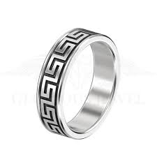 Ares Ring Greek Ring Versace Inspired Ring Greek Key Ring Key Ring Wedding Band Bling Ring Wedding Ring Greek Ring Silver Rings Simple Versace Ring Mens