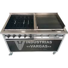 Patas regulables en altura (86 cm a 90 cm). Mueble Mixto Plancha Y Parrilla Cocinas Industriales Y Equipos Para Restaurantes Industrias Vargas