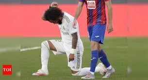Real madrid official website with news, photos, videos and sale of tickets for the next matches. Real Madrid Marcelo Takes A Knee As Real Madrid Return With Win Over Eibar Football News Times Of India