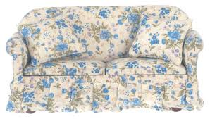 Our patterned fabric sofas are handmade to the highest of quality. Blue Floral Sofa Azt6531 25 00 Miniature Dollhouses Doll House Supplies Earth Tree Miniatures Dollhouses
