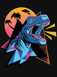 Neon T Rex Retro Art Dinosaur Art Star Wars Art